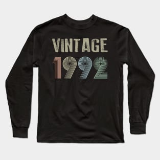 Vintage 1992 28th Birthday Gift Men Women Long Sleeve T-Shirt